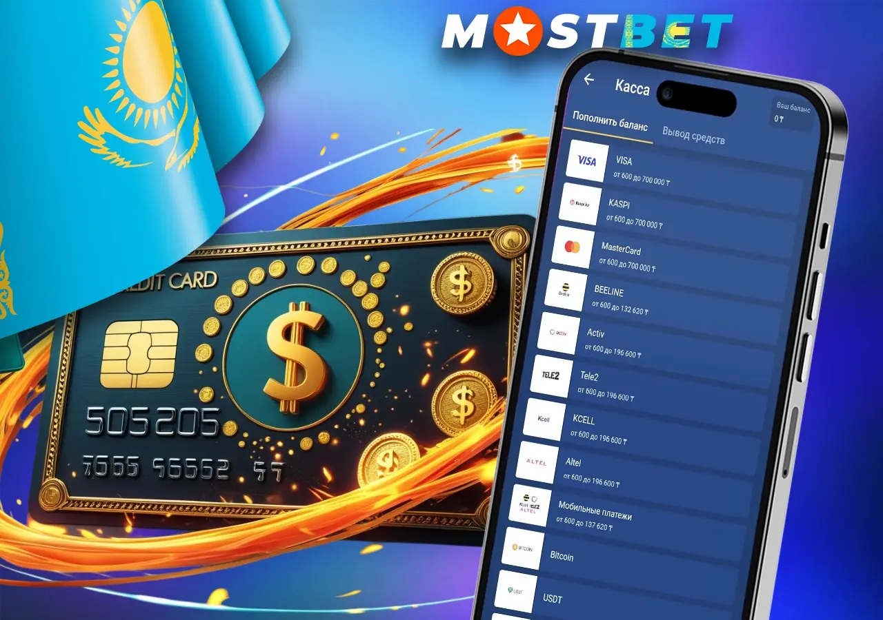 Способы пополнения счета казино Mostbet